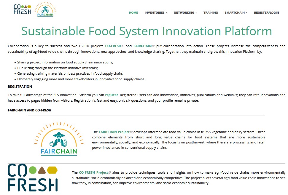 The Sustainable Food System Innovation Platform is now live!