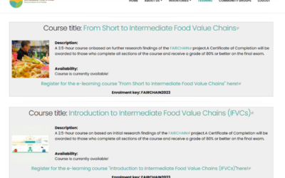 Intermediate Food Value Chains, get to know more with our free online trainings